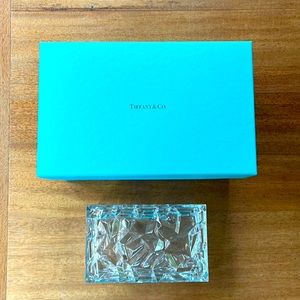 Tiffany & Co. Crystal Glass Rock Cut Box